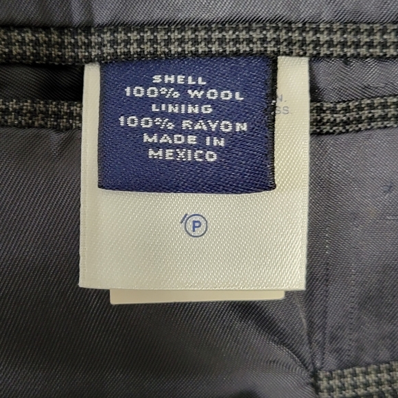 Lands End 48R Suit Blazer Gray 100% Wool - Picture 8 of 14